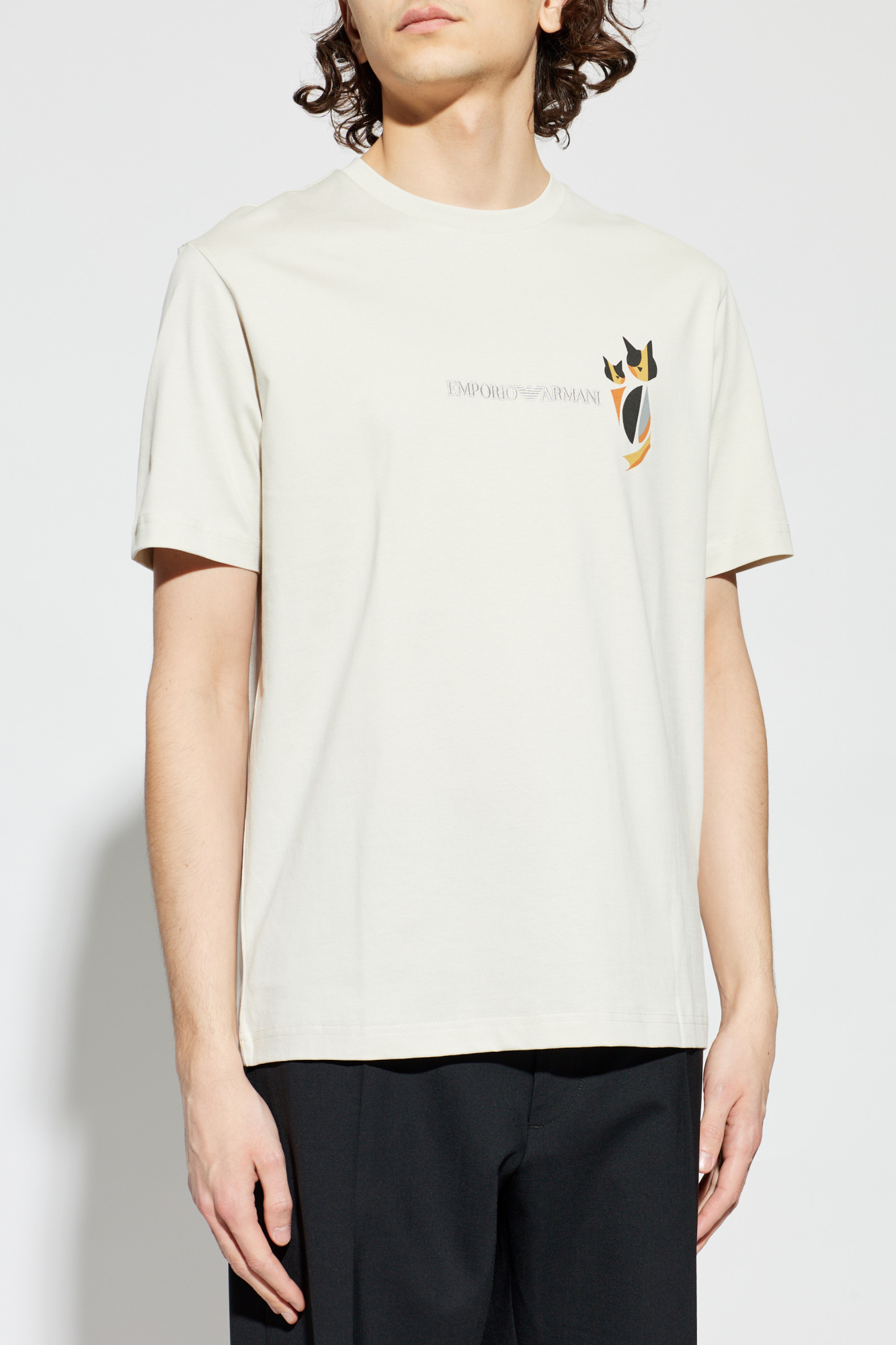 Emporio Armani T-shirt with embroidered logo | Men's | Vitkac